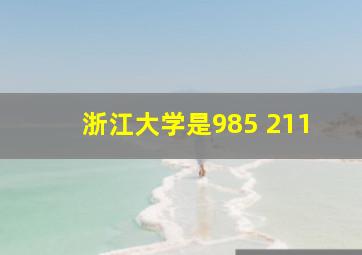 浙江大学是985 211